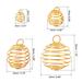 Spiral Bead Cages Pendant, 60Pcs Spring Stone Holder Gold Tone - Gold Tone