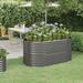vidaXL Raised Garden Bed Raised Flower Bed Galvanized Steel Outdoor Planter