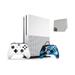 Microsoft Xbox One S 500GB Gaming Console White with Metallic Blue Camo Controller Included BOLT AXTION Bundle Used