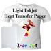 Waroomhouse 5Pcs A4 Inkjet Heat Press Transfer Paper Light Color Clothing Printing Films