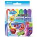 BAZIC Washable Fruit Scented Markers 6 Color Chisel Tip (6/Pack) 1-Pack