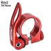 Black/Red Alloy 28.6/31.8/34.9mm Road Bike Quick Release Aluminium Bicycle Seatpost Clamps Bike Seat Clamp RED 34.9MM