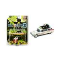 JOHNNY LIGHTNING 1:64 50TH ANNIVERSARY GHOSTBUSTERS 2 ECTO 1A DIRTY VERSION WITH JAPANESE RETRO PACKAGING JLCP7204-24