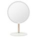 Lomubue Portable Makeup Mirror with 3 Color Lights Adjustable Brightness Detachable Base Stepless Dimming 3200-7300K Easy Disassembly Fold LED Travel Mirror Dormitory Supplies