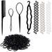 229 Pcs Hair Styling Set Topsy Tail Hair Tool Hair Braiding Tools Magic Hair Loop Styling Tool French Braid Tool DIY Hair Pull Through Tool Ponytail Maker for Women and Girls