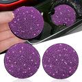 Bling Car Cup Holder Coaster: Anti-slip Shockproof Universal Car Cup Holder Car Interior Accessories Crystal Rhinestone Automotive Accessories 2 Pack Universal Interior Accessories for Car (Purple)