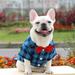 Dog Plaid Shirt Suit Wedding Dress Pet Clothes Spring Summer And Autumn