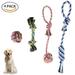 FNNMNNR 4PCS Dog Toys Pet Toys for Dogs Indestructible Dog Chew Toys Dog Toys for Boredom Dog Rope Toy Dog Toys Multi Pack