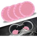 Car Cup Holder Coaster PVC Car Coaster 4 Pack Universal Auto Anti Slip Cup Holder Insert Coaster Car Interior Accessories-Pink