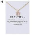 Butterfly Acrylic Pendant Necklace Clavicle Choker Chain Jewelry Women B3Z2