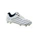 Sanviglor Men s Football Shoes Firm Ground Athletic Shoe Lace Up Soccer Cleats Running Breathable Lightweight Trainers Non-slip Training White 8.5