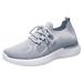 KaLI_store Flats Shoes Women Dressy Comfortable Womens Sneakers Tennis Shoes - Comfort Lightweight Non Slip Shoes for Gym Running Work Casual Grey 7