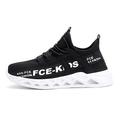 Kids Sneakers for Boys Girls Running Tennis Shoes Lightweight Breathable Sport Athletic for Little Kid/Big Kid Black White