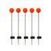 5 Pieces Ice Fishing Rod Top Tip Metal Lightweight Strong Durable Easy Using Red Medium