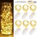 Rosnek LED Micro Fairy String Lights 2M 20LEDs Waterproof Silver Wire Lights Battery Powered for Holiday Party Wedding Xmas Decoration