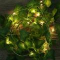 Duety 2M 20LED Leaf String Lights Vine Fairy Lights Batteries Powered Green Leaf Garland Maple String Lights for Bedroom Home Kitchen Garden Office Wedding Wall Indoor Outdoor Decoration(1pcs)