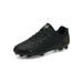 Sanviglor Men s Football Shoes Firm Ground Athletic Shoe Lace Up Soccer Cleats Running Breathable Lightweight Trainers Non-slip Training Black 9