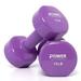 Power Systems Deluxe Vinyl Coated Dumbbell Purple Pair 15 lb