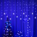 Rosnek 2022 New LED Snowflake Curtain Lights 96LEDs Snowflake String Lights 8 Modes Flashing Window Hanging Lights Xmas Fairy Lights for Home Party Window Xmas Tree Decor 1/2/3/4/6/10Pcs