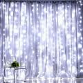 300 LED Curtain Lights String 3m*3m USB Powered Waterproof Twinkle Wall Lights White