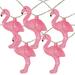 Northlight 10ct Battery Operated Flamingo Summer LED String Lights Warm White - 4.5 Clear Wire