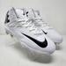 Nike Shoes | Nike Football Cleats Mens 10.5 White Zoom Code Elite 3/4 Logo Spell Out Swoosh | Color: White | Size: 10.5