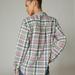 Lucky Brand Striped Boyfriend Button Down - Women's Clothing Button Down Tops Shirts in Green Plaid, Size L