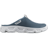 Badesandale SALOMON "REELAX SLIDE 6.0", Gr. 42,5, blau (rauchblau), Textil, sportlich, Schuhe Clog, Erholungsschuhe