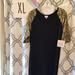 Lularoe Dresses | Lularoe Dressy Casual Julia T-Shirt Dress | Color: Black/Gold | Size: Xl