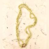 J. Crew Jewelry | Jcrew Couture Multi Strand Sea Shell Clasp Necklace | Color: Green/Yellow | Size: 34 Inches Long / Hangs 17 Inches