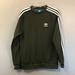Adidas Tops | Adidas Sweatshirt Women's Small S Long Sleeve Green And White Knit Shirt Euc | Color: Green/White | Size: S