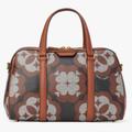 Kate Spade Bags | Kate Spade Brown Oversized Spade Flower Monogram Coated Canvas Eleanor Satchel | Color: Brown | Size: 8"H X 11.5”W X 5.75"D