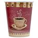 Nicole Fantini 8 Oz Disposable Colored Tea&Coffee Cups Printed, Poly Paper Hot Cups in Brown/Red | Wayfair CU160-CUPS-500