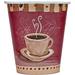 Nicole Fantini 10 Oz Disposable Colored Tea&Coffee Cups Printed, Poly Paper Hot Cups in Brown/Red | Wayfair CU161-CUPS-1000