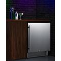 Summit Appliance 4.98 cu. ft. Built-in Mini Fridge Stainless Steel in Black/Gray | 33.88 H x 26.75 W x 25.25 D in | Wayfair SPR2700SS