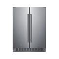 Summit Appliance 24" French Door Refrigerator 3.78 cu. ft. Refrigerator-Freezer in Gray | 34 H x 23.38 W x 23.63 D in | Wayfair FFRF24SS