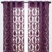 Canora Grey Branca Polyester Damask Semi Sheer Grommet Curtain Panel Set Polyester in Indigo | 96 H in | Wayfair 8E0B77487928480687815920A8B0DBFA