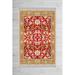 Brown/Red 39 x 0.35 in Indoor Area Rug - East Urban Home Alayziah Oriental Machine Tufted Velvet Area Rug in Red/Brown | 39 W x 0.35 D in | Wayfair