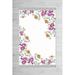 Pink/White 31 x 0.35 in Indoor Area Rug - East Urban Home Adkins Floral Machine Tufted Velvet Area Rug in White/Pink | 31 W x 0.35 D in | Wayfair