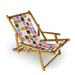 East Urban Home Reclining Deck Chair Manufactured Wood in Blue/Brown/Green | 32 H x 24 W x 45 D in | Wayfair 87BD45C9116C40DBA750A10FF4FCD817