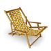 East Urban Home Reclining Deck Chair Manufactured Wood in Brown/Green/Orange | 32 H x 24 W x 45 D in | Wayfair C14A2EBE9CDA4131ADC7B1490DAEE836