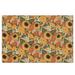 Green/Yellow 84 x 60 x 0.62 in Area Rug - Rosalind Wheeler Rectangle Ayrica Floral Machine Made Flatweave /Chenille Outdoor Area Rug in /Chenille | Wayfair