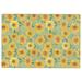 Green/Yellow 120 x 96 x 0.62 in Area Rug - Rosalind Wheeler Rectangle Ashonna Floral Machine Made Flatweave /Chenille Outdoor Area Rug in /Chenille | Wayfair
