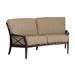 Woodard Andover Crescent Loveseat w/ Cushions Metal in Brown | Outdoor Furniture | Wayfair 510463-48-03Y