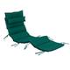 Gardenista Luxury Outdoor Sun Lounger Cushion | Water Resistant Garden Recliner Chair Pad 190x60 cm | Hypoallergenic Patio Furniture Curved Sunbed Cushions | Durable Thick and Comfortable (Green)