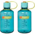 Nalgene Tritan Narrow Mouth BPA-Free Water Bottle, Cerulean, 16 oz (342092) - 2 Pack