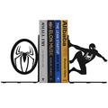 HeavenlyKraft Superhero Decorative Metal Bookend, Non Skid Book End, Book Stopper for Home/Office Decor/Shelves, 7 X 5.5 X 4 inch per Piece, Support Outside
