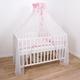 Baby Comfort Nursery Chiffon Canopy/Tulle Drape 370x180cm + Free Standing Metal Holder (Zoo Pink)