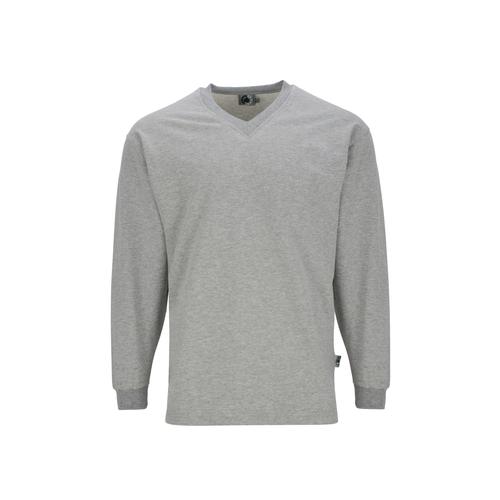 Sweatshirt AHORN SPORTSWEAR Gr. XXL, grau (grau, meliert) Herren Sweatshirts im lässigen Basic-Look