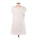 Lauren by Ralph Lauren Casual Dress - Shift Boatneck Short sleeves: Ivory Print Dresses - Women's Size 4 Petite